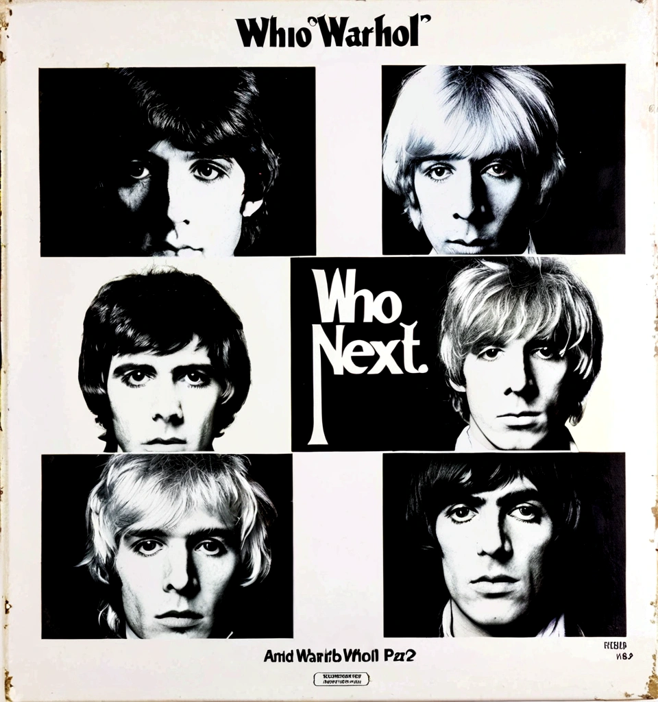 Cover of The Who "Who's Next" album, by Andy Warhol