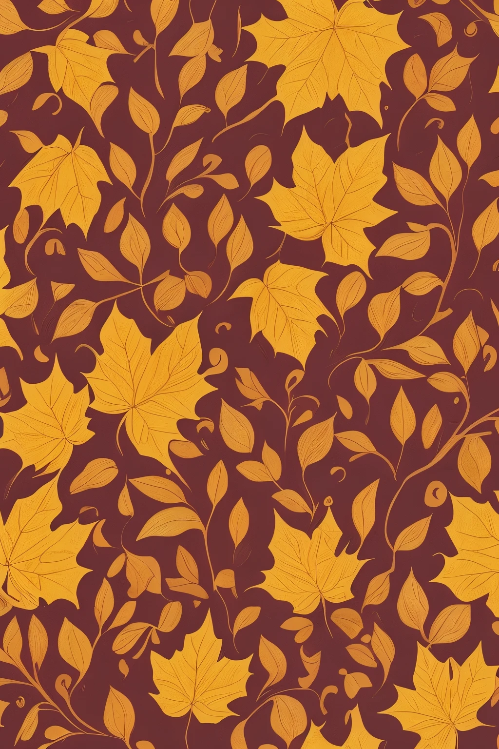 A pattern of beautiful autumn leaves for a painting. 