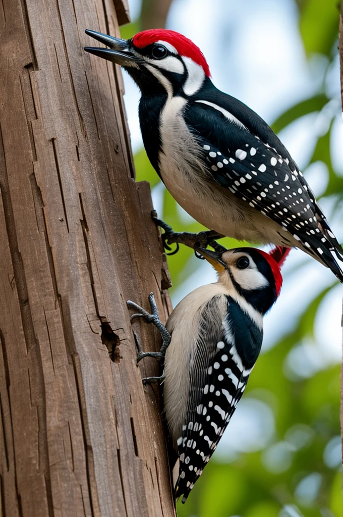 Woodpecker in his carpentry tayer