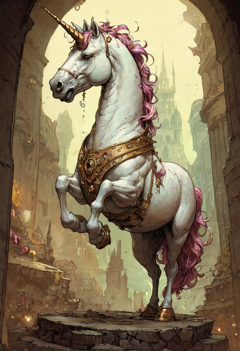 Fantasy unicorn, author:Brian Kesinger, best quality, masterpiece, Ultra-high detail, 8K