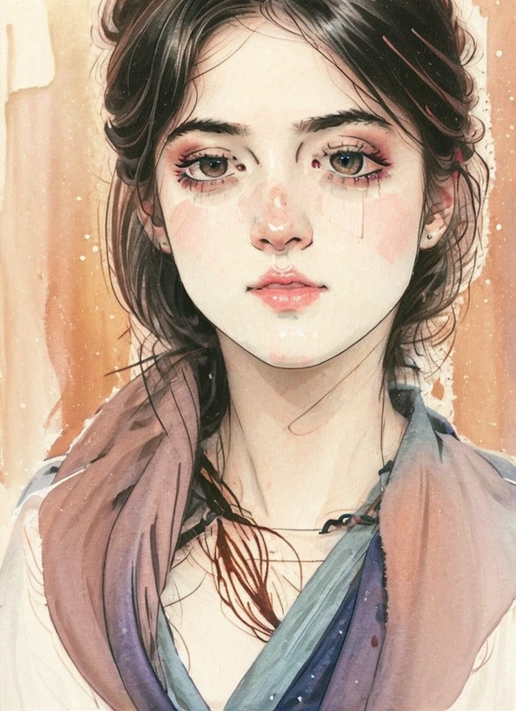 (nsfw:0.8), a woman by agnes cecile, luminous design, pastel colours, ink drips, autumn lights