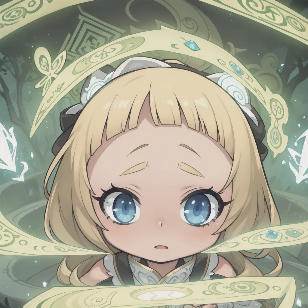 yugioh style, cutie girl mage, beautiful detailed eyes, beautiful detailed lips, extremely detailed face and eyes, long eyelashes, intricate detailed clothing, magic energy effects, glowing magical elements, dark fantasy, dramatic lighting, cinematic composition, muted color palette, fantasy landscape background, high quality, 8k, masterpiece