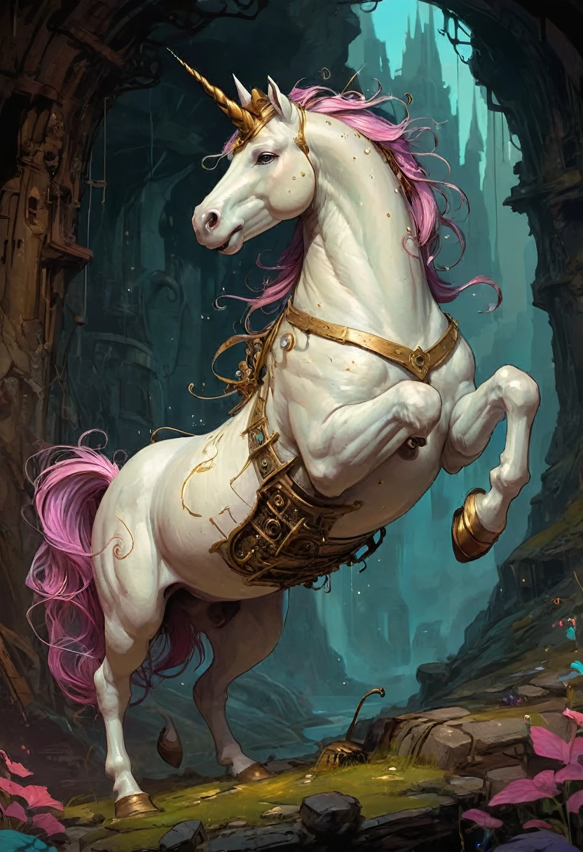 Fantasy unicorn, author:Brian Kesinger, best quality, masterpiece, Ultra-high detail, 8K