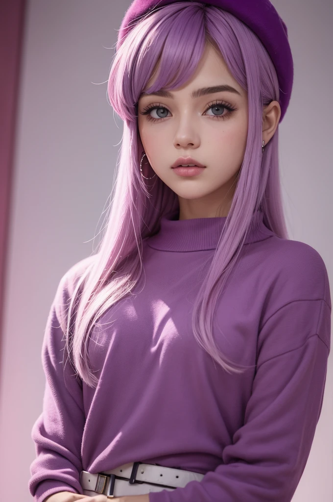Nome lonely' girls com um fundo roxo rosado