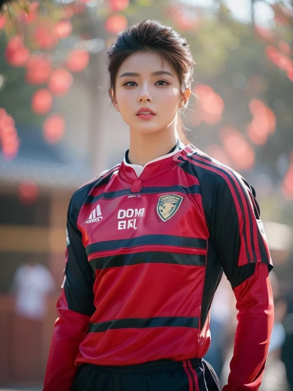 Araffe woman, ผู้หญิงlong hairชาวเอเชียตะวันออกเฉียงใต้ที่มีใบหน้ากลม, long hair,black eyes,abdominal muscles, The body is beautiful and strong., thick hips, rounded chest, very large breasts, prominent, convex, bouncy, Warm light, morning sun, digital painting, HDR, high contrast), 3d, 8K, 45,000,000 pixcls,Asian girl, Gorgeous Chinese model, Japanese model, beautiful asian woman, Japanese goddess, Very beautiful girl., beautiful young woman, very beautiful woman, Attractive and beautiful, sexy girl, Asian girl, beautiful female model, jaw-dropping beauty, Attractive face and body of the opposite sex, sexy, seductive.,