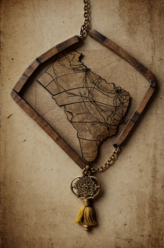 Indian map tied with chain
