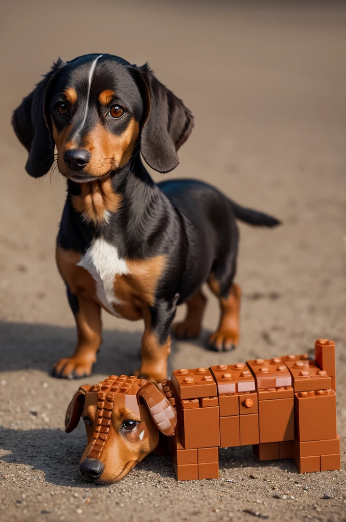 I wanted a brown sausage dog made out of Lego