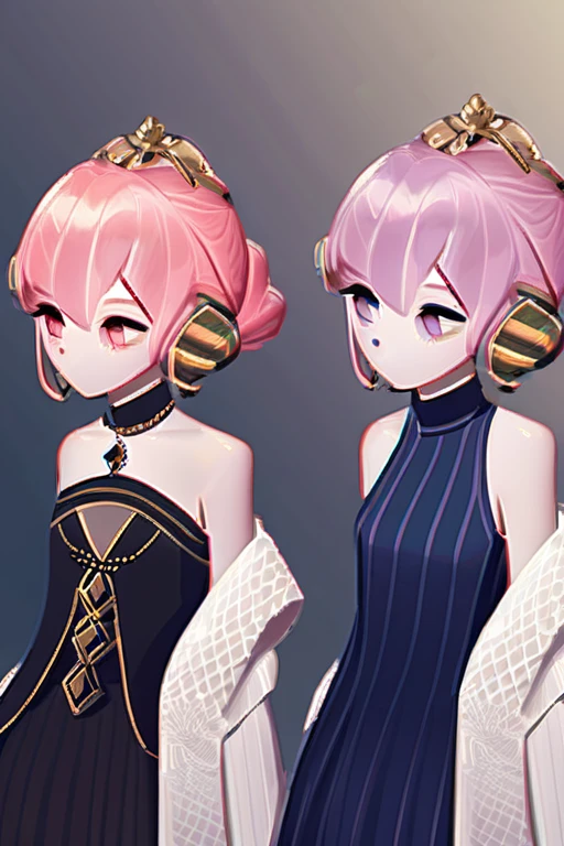((Лучшее качество)), ((шедевр)), (подробный), with small breasts and pink hair