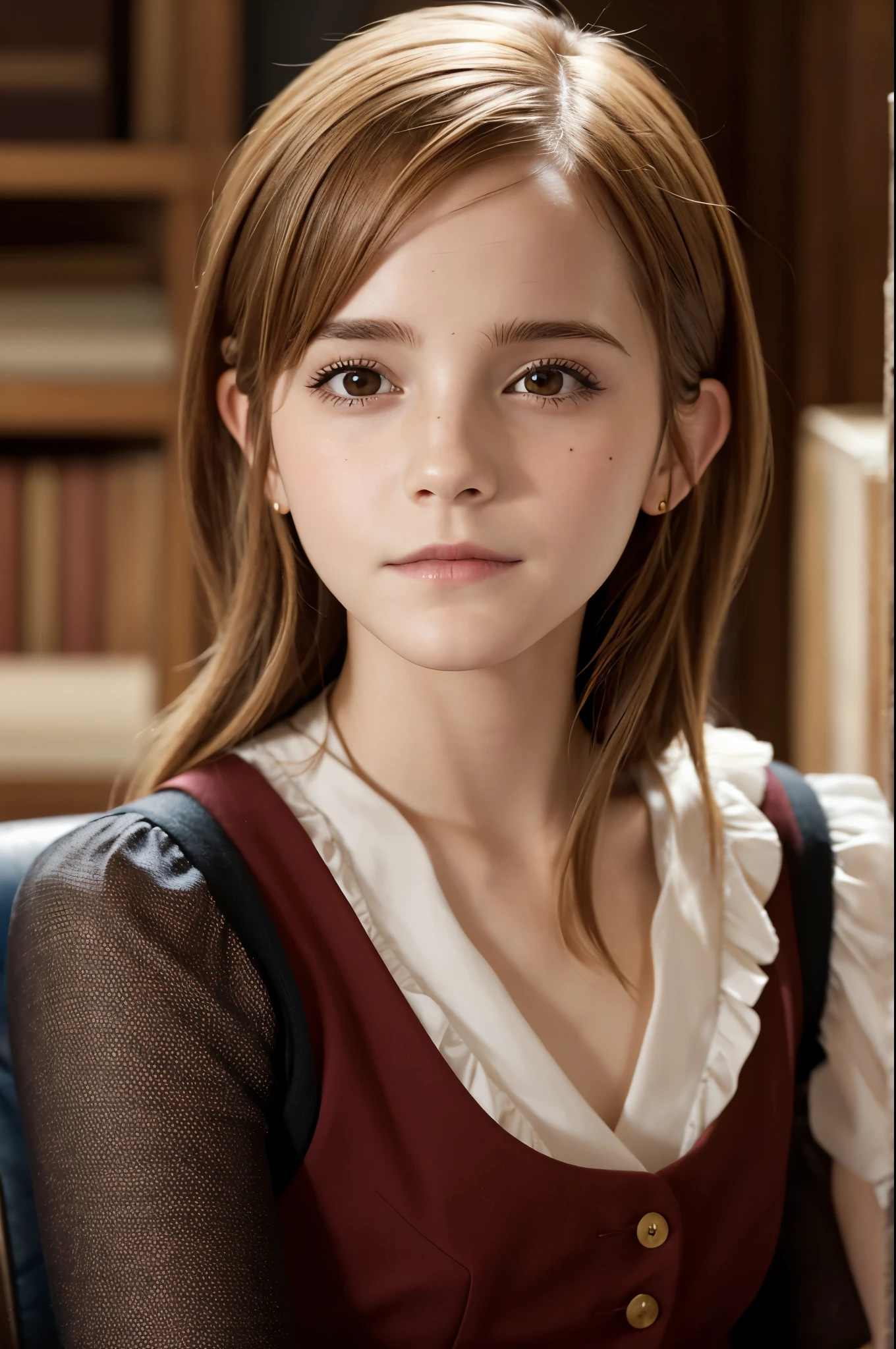 携帯電話を手に椅子に座っているEmma Watson, portrait photo of Emma Watson, photo of Emma Watson, Emma!! Watson!!, Emma Watson, clear portrait of Emma Watson, Emma Watson portrait, Emma Watson sitting in chair, with the face of Emma Watson, Emma Watson as driada, Hermione, portrait of Emma Watson