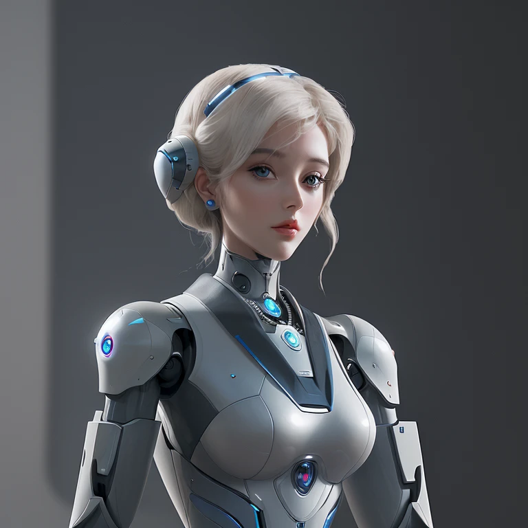 (modern, ellegant, beautiful and smart robot assistant), (icon), (futurist)