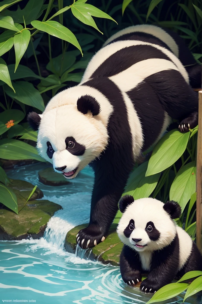 Panda with a butterfly 