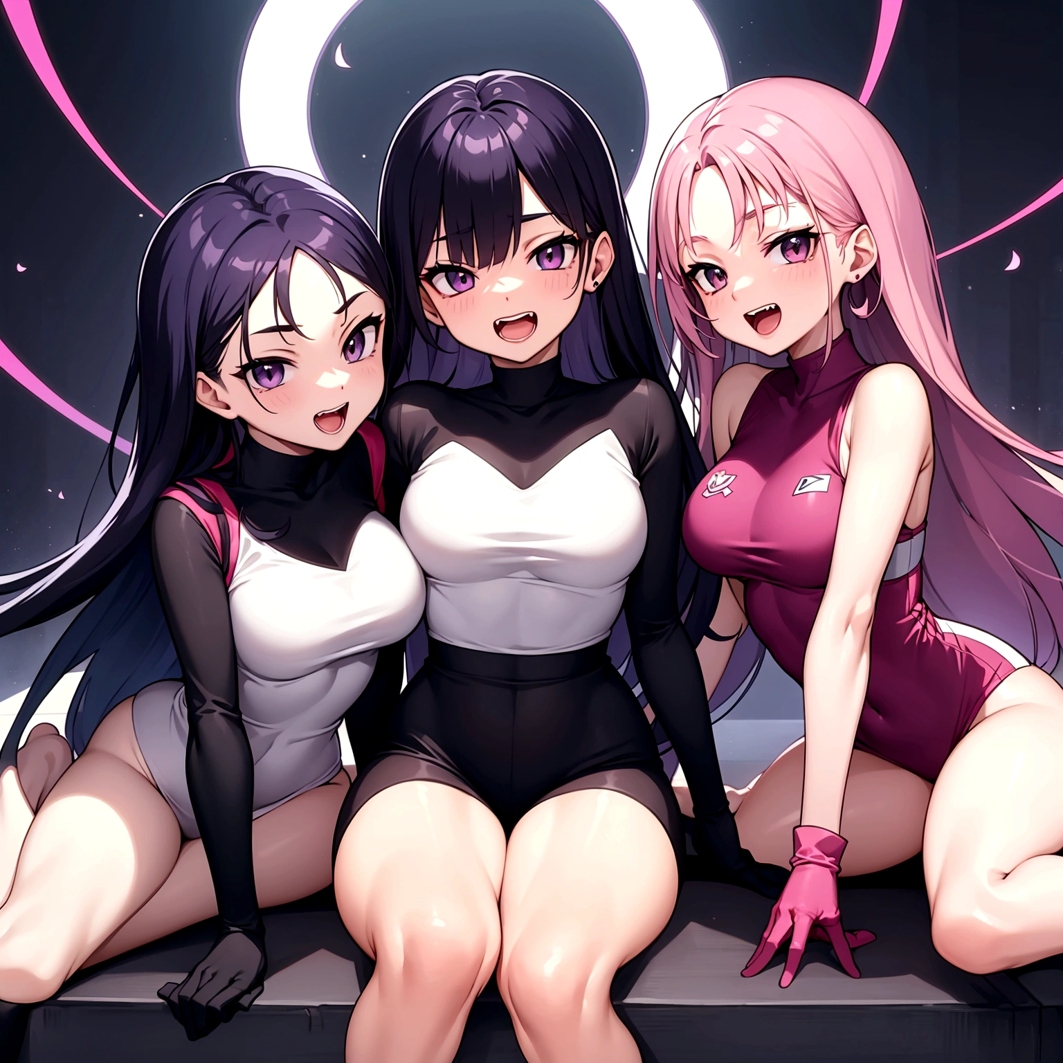 masterpiece, best quality, team rocket,team rocket uniform, twitch, laugh eyes, tickle