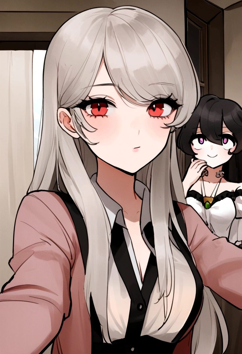 arafed, femme magrehbine, à, vêtements noirs, fille sexy aux yeux bruns, portrait sophie mudd, cheveux bruns et grands yeux, selfie d'une jeune femme, Yeux de chambre, sans maquillage, Maquillage naturel, regarder directement la caméra, Visage avec Artgram, Maquillage subtil, Superbe photo du corps entier, dans la chambre, clivage
