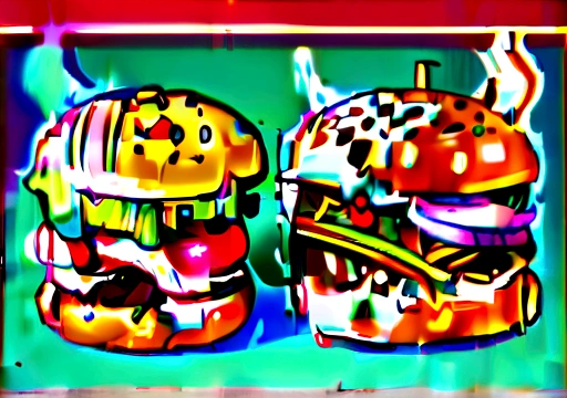 Beautiful and appetizing burger, Cheese flows down, Green lettuce leaves, Red Tomato, Background fire, Beef Burger