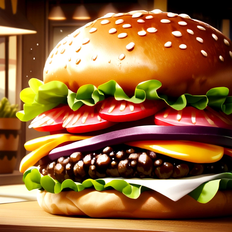 Hamburger advertisement
