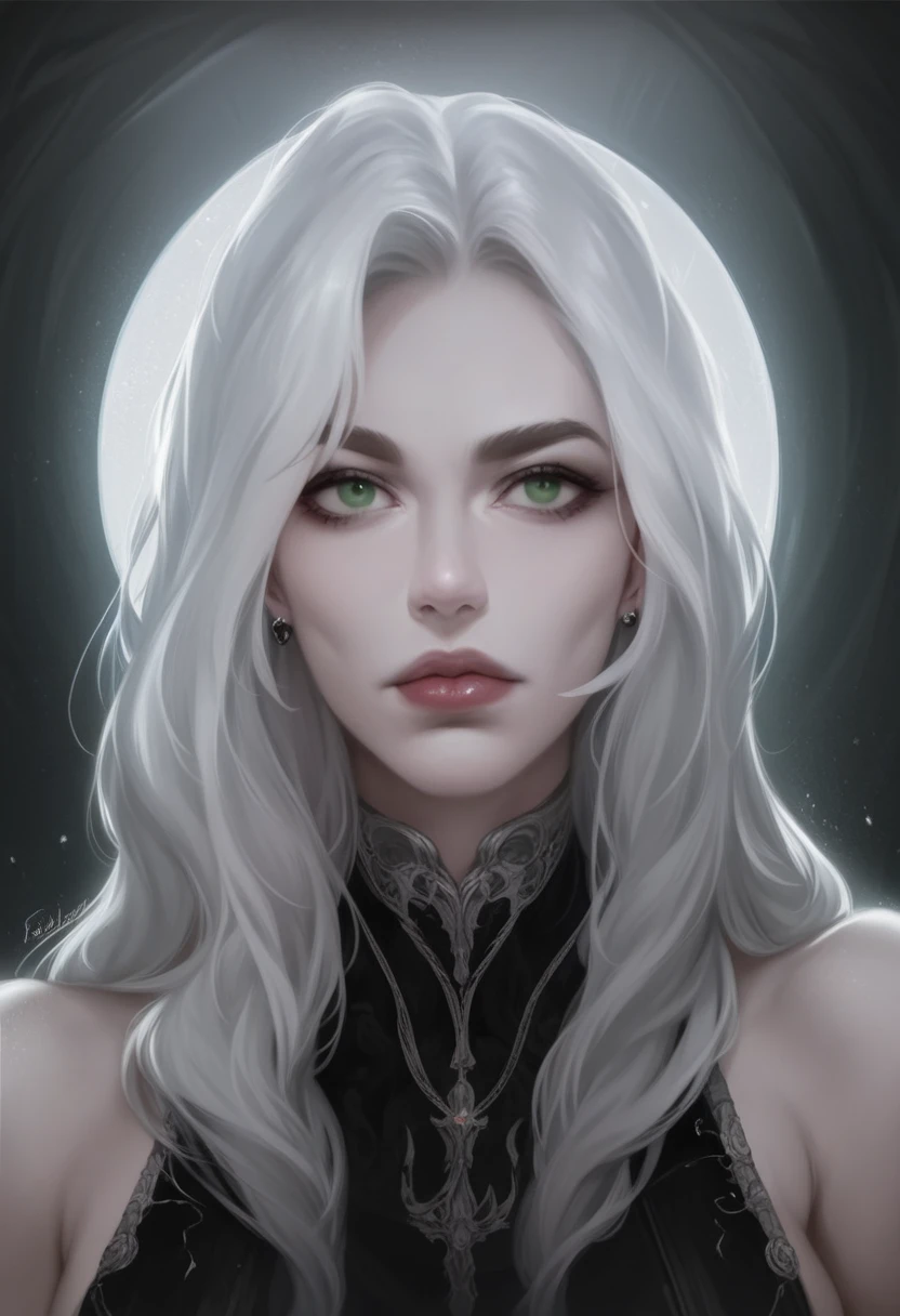 A beautiful female hot elven archer, long platinum hair, piercing green eyes, pale skin, holding a jade war-bow, dark fantasy setting, moody atmosphere, gothic aesthetic, (best quality,4k,8k,highres,masterpiece:1.2),ultra-detailed,(realistic,photorealistic,photo-realistic:1.37), extremely detailed facial features, intricate details, cinematic lighting, dramatic shadows, muted color palette, dramatic composition