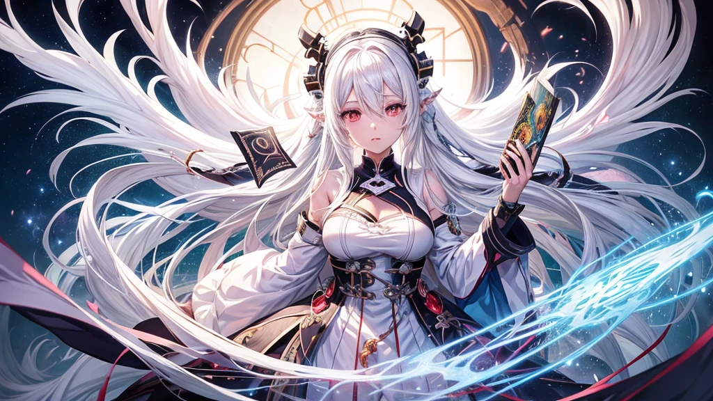 anime girl with white hair and long white hair holding a camera, white haired deity, pixiv 3dcg, pixiv, digital art on pixiv, zerochan art, human and dragon fusion, game art!!, fus rei, pixiv style, lamia, female action anime girl, official character art, pixiv contest winner, waifu, anime character