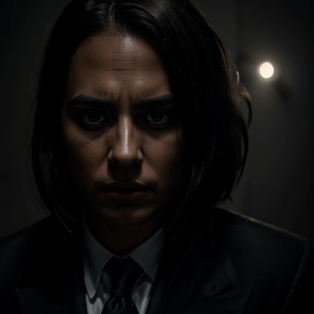 a egyption businessman in a dark suit, dramatic lighting, serious facial expression, sinister, authoritative, powerful, chiaroscuro lighting, moody, cinematic, hyperrealistic, 8k, highly detailed, photorealistic, (best quality,4k,8k,highres,masterpiece:1.2),ultra-detailed,(realistic,photorealistic,photo-realistic:1.37),portrait, cinematic lighting, dark and moody atmosphere, intense gaze, sharp focus, dramatic shadows, elegant suit, professional, cinematic style