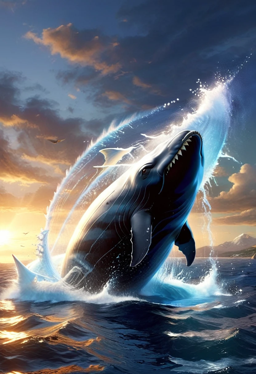 He piled upon the whale's white hump the sum of all the general rage and hate felt by his whole race from Adam down; and then, as if his chest had been a mortar, he burst his hot heart's shell upon it.