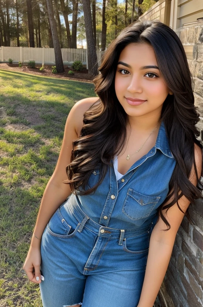 age 25, long hair, hispanic, brown eyes, full body, conservative clothing, intelligent, realistic, with family
