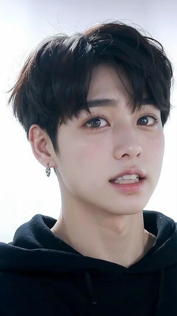 Black hair, jeon Jungkook, jungkook, cute face, cute eyes, cute,jeon Jungkook, ulzzang boy, ulzzang, Korean ulzzang, boy, ulzzang , small smile, smile