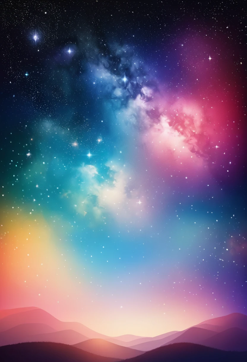 colorful starry background