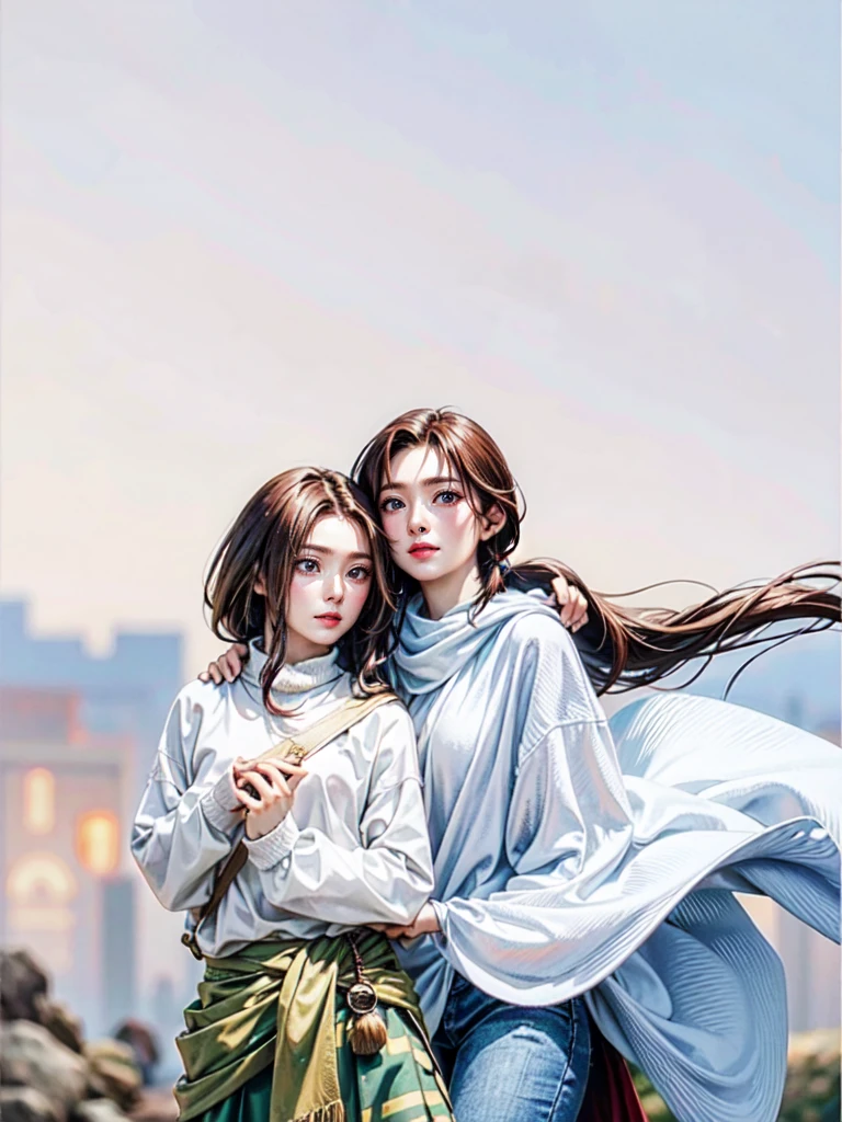 (best qualtiy,tmasterpiece),Brown hair long,avatar close up,simplebackground