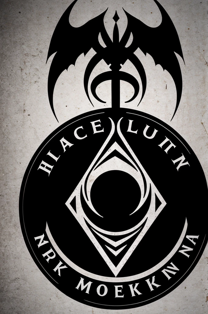 make me a logo black metal named LUCRETIA
