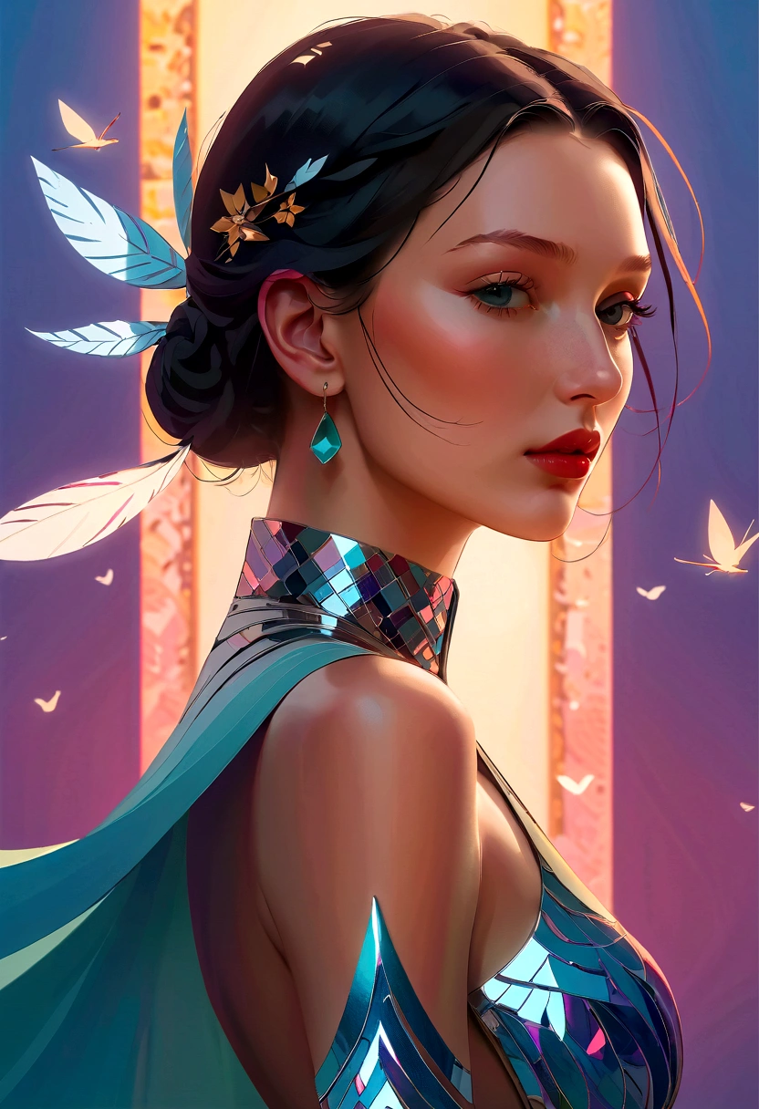 Bella Hadid, masterpiece, best quality, best quality, light, (Volumetric Lighting), Extremely detailed CG unity 8k wallpaper, Focus, 8k wallpaper, 4k wallpaper, Extremely detailed, Surreal, Reality, Clear focus, absurd, (High contrast), photo, Detailed and complex, Instagram, portrait, Very detailed, number, Art Station, Concept Art, Smooth, Clear focus, illustration, light, Princess style,