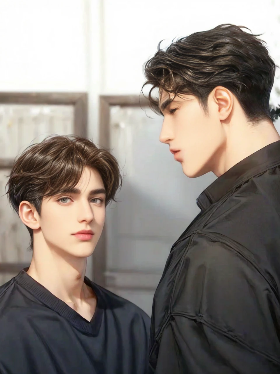 masterpiece, 1boy, young, handsome, black hair, undercut hair, 1boy, adults, handsome, brown hair, short hair, perfect face, detailed eyes and face,brown eyes, clean shaved, muscular, capturing a rural atmosphere, dynamic lighting, unreal engine 5