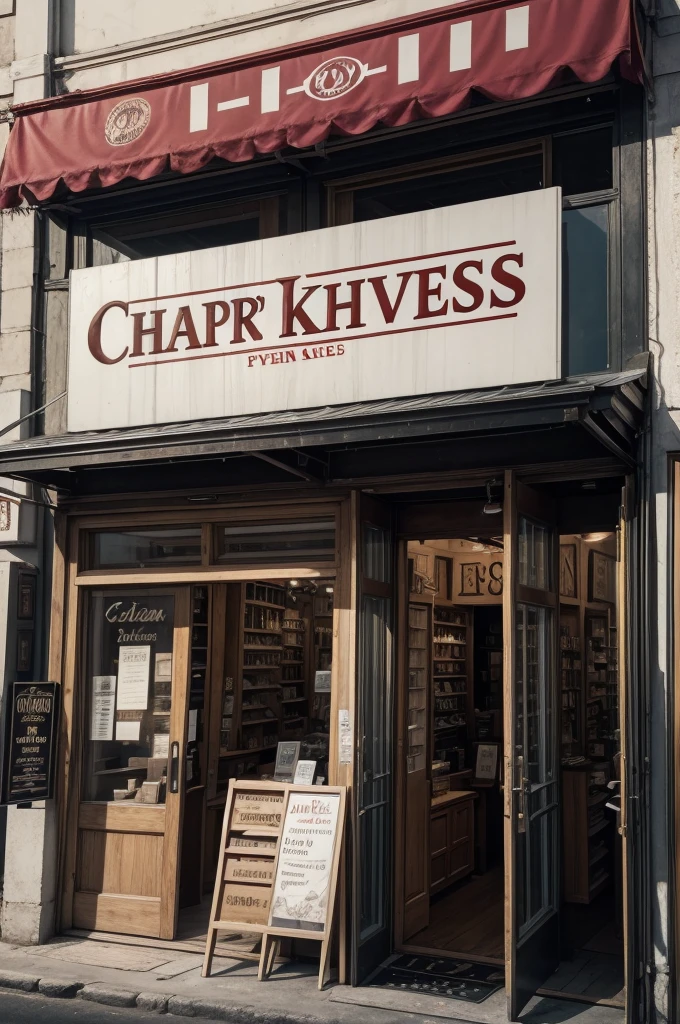knife shop, on the store facade written her name which is "Caesar's Knives"