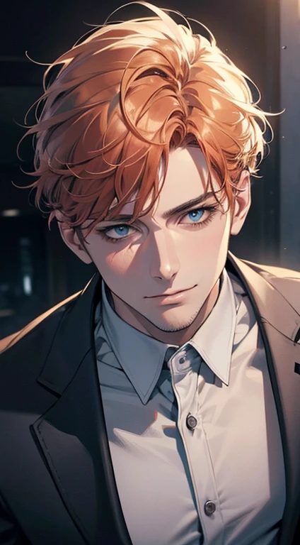 (best quality,4k,8k,highres,masterpiece:1.2),ultra-detailed,(realistic,photorealistic,photo-realistic:1.37),1 man,31 years old,mature man,very handsome,without expression,smile,short grey b
Orange hair,blue eyes,penetrating gaze,perfect face without errors,imposing posture,businessman,office background,cinematic lighting,hdr image