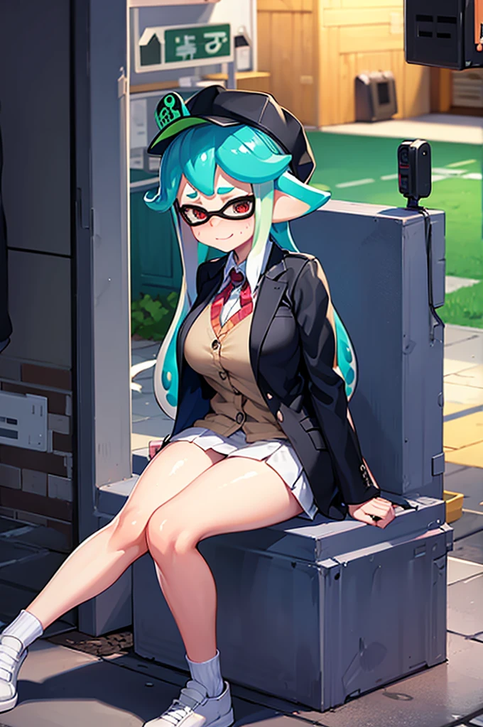 Splatoon,Embarrassed,Vibrator,Squid Girl,uniform,Big Breasts