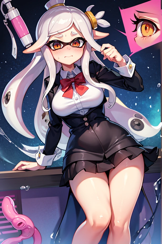 Splatoon,Embarrassed,Vibrator,Squid Girl,uniform,Big Breasts