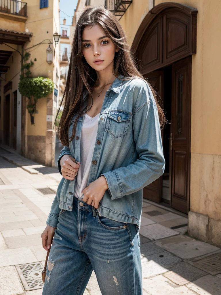 Brazilian, 30 years old, model, straight hair, blue eyes and clothes and Last Photo Shoot in Spain!