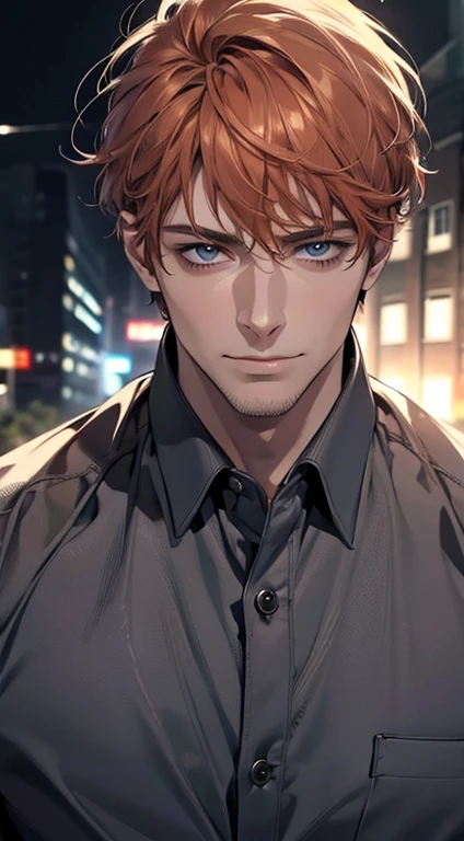 (best quality,4k,8k,highres,masterpiece:1.2),ultra-detailed,(realistic,photorealistic,photo-realistic:1.37),1 man,31 years old,mature man,very handsome,without expression,smile,short grey b
Orange hair,blue eyes,penetrating gaze,perfect face without errors,imposing posture,businessman,office background,cinematic lighting,hdr image