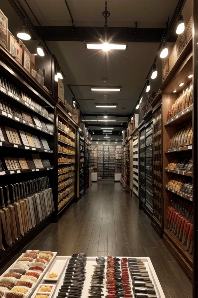 generate an image of a knife store called "Caesar's Knives"