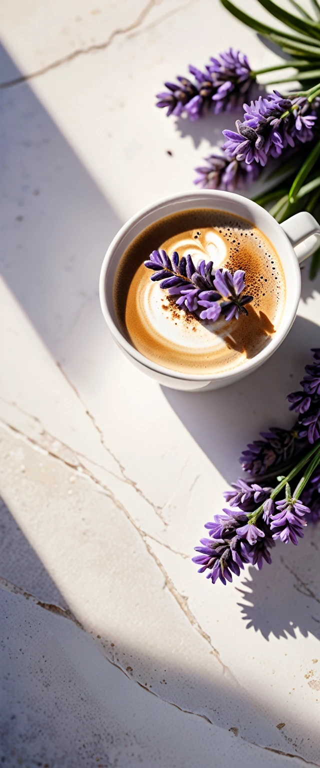Best still life composition(best quality,4K,8K,High resolution,masterpiece:1.2),Super detailed,(Practical,photoPractical,photo-Practical:1.37),latté(clear focus、obvious)There is slight smoke in the white ceramic cup.Artist coffee impression.White sweater with clear texture,Wrinkles arranged randomly...Sophisticated and elegant.A bouquet of bright lavender flowers laid flat from above(Lying flat on the table.From top to left.Make space on your desk)..Modern style cafe bokeh background.Super detailed.(Super quality,Super detailed,Ultra-complex,Extremely complex)Soft and natural light and shadow.Reverse fragrance.no humans.Ultra wide angle, (Detailed texture),Background covered with film grain, natural soft light,(Morning Scene.warm sunshine in the morning)Ray tracing, Vignette, Wide-angle lens, Ultra wide angle, best qualitycinematic lighting, Depth of Field, outer boundary, Negative space, Letterbox header image