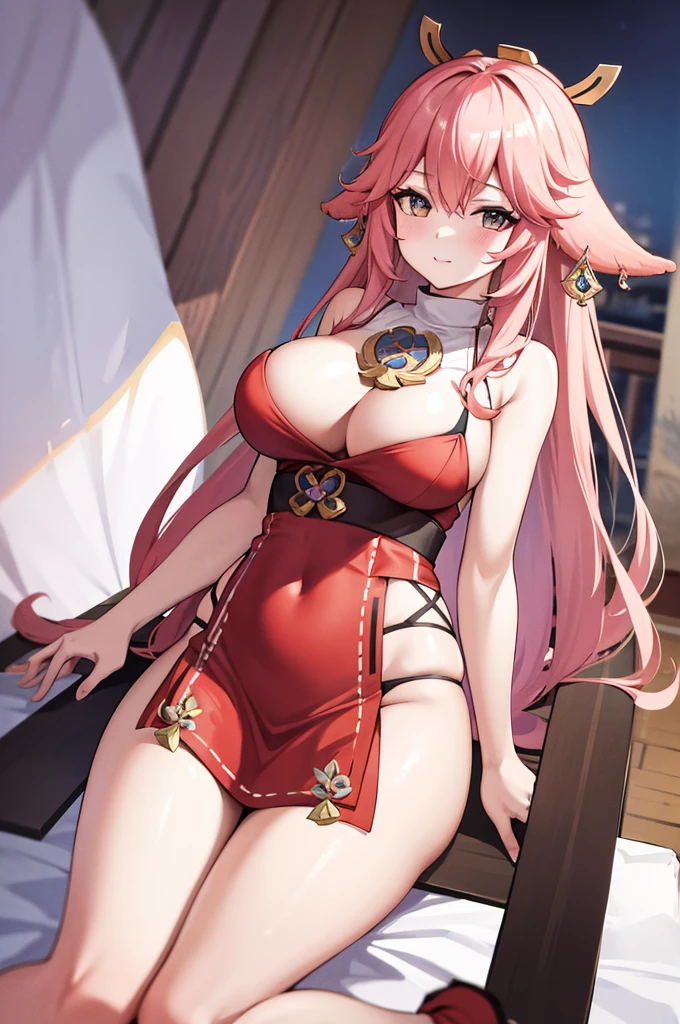 High Resolution, 4K, Full HD, yae miko, large breasts