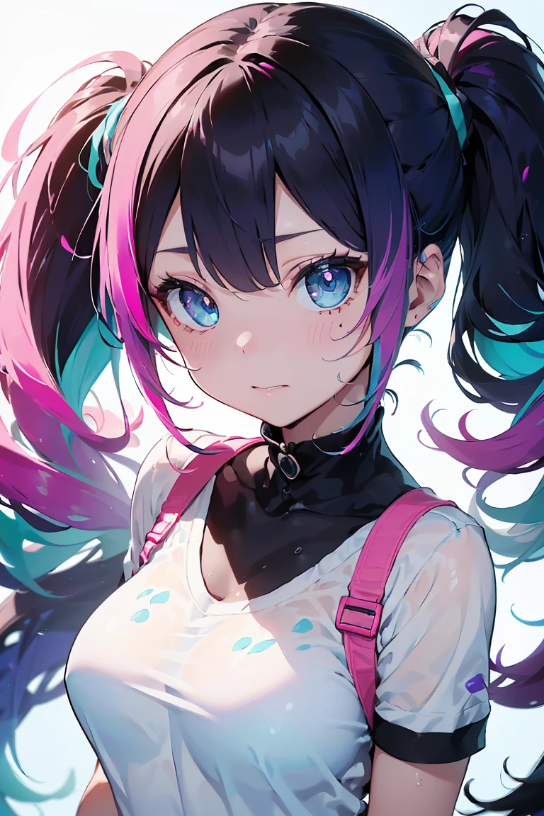((White Day)), (White clothes), Blue Ribbon, Anime Girls, (Wet clothes) , Latest Trend Fashion, (:1.3), ((Excellent:1.3, Perfect Eyes ,Beautiful and exquisite, レインボーは超Get used to itなディープレッドターコイズの目を輝かせます:1.1, Gradient Eye:1, Beautiful Get used to it eyes:1, Symmetrical eyes:1, Big Eye Highlights:1.2)), Grin, blush, In a psychedelic room, ((((White skin: 1.5, White skin, Very bright body)))), Visual Tranceのイラスト, Visual Trance, psychedelic art style, Neon Color Theme, (((masterpiece))), (Complex), 8K, Highest quality, (Visual Strength: 1.5),

(((liquid paint hair:1.1))) ,(((Neon black hair | Neon pink hair | Neon blue hair | Neon Aqua Hair | Purple Hair | Fuchsia colored hair | Fluorescent blue hair | Amethyst Hair | Neon Hair | Bright pink hair :1.5))), ((Painted、Defying Gravity,A thick current),(Paint splashes:1.3), (Shiny Hair: 1.3), (Bright colors), Dynamic pose, Embarrassing,in the center,Scale to fit,Three-part method, Liquid coating stop,

Colorful background, Rest of the colorful theme, Splash paint play, Beautiful light, Colorful light particles,High contrast in clothing, Color Splash, Color Drawing Wall,  Complex Get used to it,  Exposure Blending, High resolution, (Graffiti art),more_Get used to it:0.5,