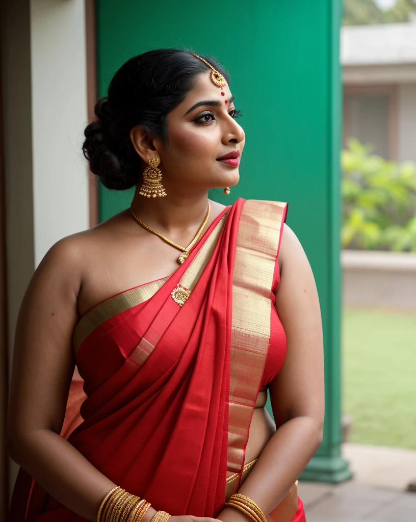 Foto RAW, photorealistic, photography, full body shot, master shot, perfect eyes, goddess like beauty, pierced eyes, perfect thick chubby mallu Desi aunty bhabhi, Wearing a Stanapatta, a chest-band.Saree model, model Photography, Indian saree shoot, Indian traditional wear advertising photography, traditional wear brand shoot, face of Indian actress priyanka chopra, masterpiece, realistic, realism, incredible details, pleasure, photorealism, detailed skin, skin pores, high contrast, photorealistic Artstation 8k HD digital art trend of high definition and detailed realistic skin texture, ultra detail, realistic skin texture, armature, best quality, ultra high definition, (photorealistic:1.4),, high resolution, detail, raw photo, sweat, Re sharp, by Lee Jefferies Nikon D850 Film Stock Photo 4 Kodak Portra 400 Camera F1.6 Lens Rich Color Ultra Real Realistic Realistic Textures Dramatic Lighting Unreal Engine Trending at Art Station Cinestill 800,(pele altamente detalhada: 1.2), 8k UHD, DSLR, soft-lighting, alta qualidade, grain of film, Fujifilm XT3,she didn't like to wear blouse or bra, she is happy to wear only saree, she hates blouse or bra, detailed hairy armpits, hyper realistic skin, skin pores, sweat, veins,