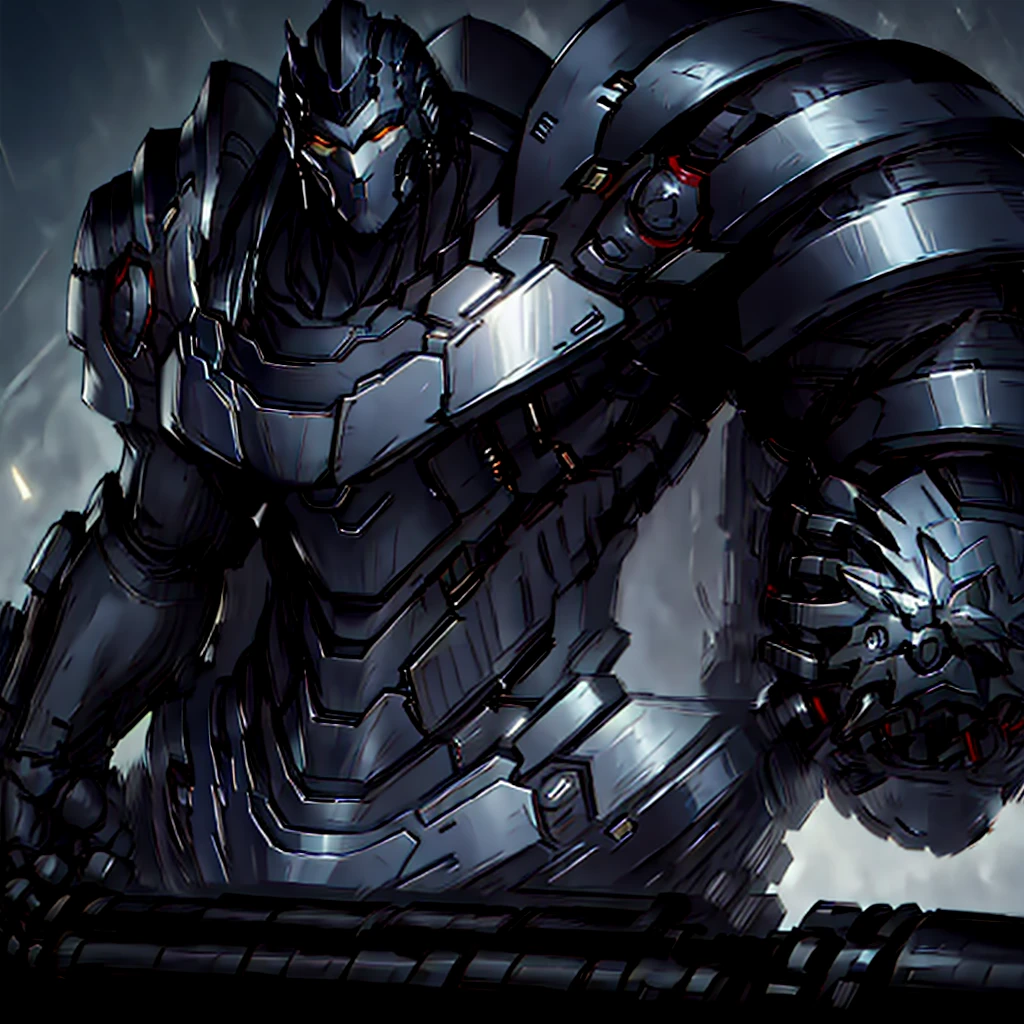 male character. in black clothes. in a futuristic setting. strong.