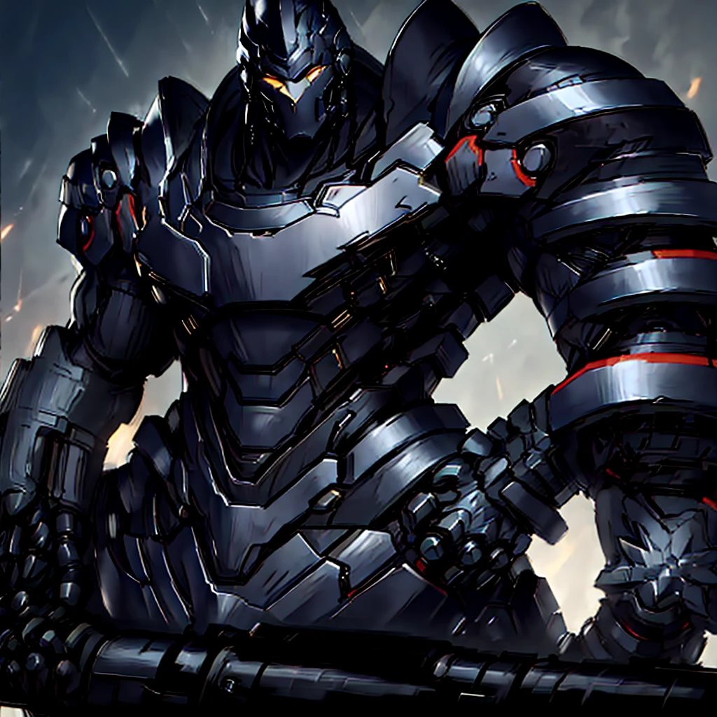 male character. in black clothes. in a futuristic setting. strong.