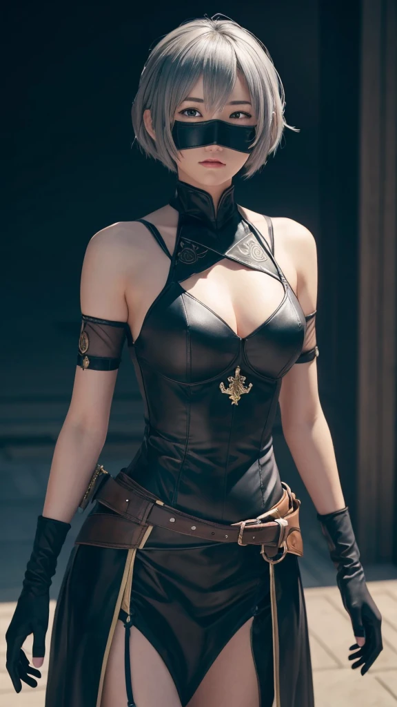 (非常に詳細な CG ユニティ 8K 壁紙), (masterpiece), (Highest quality), (Super detailed), (Best illustrations), (Best Shadow), (Absurd), 2b, One girl, short hair, Long ponytail, Regular size , Gray Hair, Blindfolded Solo, Intimidating woman, Admiral's Uniform, night, Hero Pose, White clothes, General uniform, uniform, sunlight, sunlightにさらされる,commander, Cape, Finding, ((Beautiful Fantasy Girl)), (Master Parts: 1.2), Highest quality, High resolution, Photorealistic, Photogenic, ユニティ 8K 壁紙, Perfect lighting, (Perfect Arms, Perfect Anatomy) Beautiful Face, Intricate details, Realistic details, anime, Perfect Girl, Perfect detail, Ultra HD |, 8K, Professional photos(非常に詳細な CG ユニティ 8K 壁紙), (masterpiece), (Highest quality), (Super detailed), (Best illustrations), (Best Shadow), (Absurd), 2b, One girl, short hair, Short Ponytail, Regular size , Gray Hair, Blindfolded Solo, Intimidating woman, Admiral's Uniform, night, Hero Pose, White clothes, General uniform, uniform, sunlight, sunlightにさらされる, commander, Black clothes, Sunlit, Sunset background