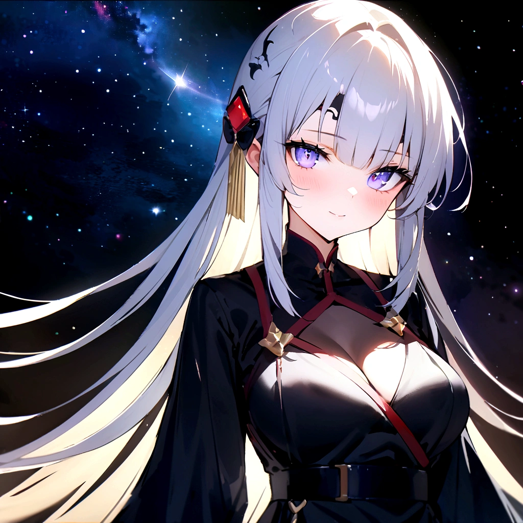 absurd ,masterpiece, Headquarters, 4K, Human Development Report, 最好of质量, 1girl exist center screen with beautifulface, 白色of_hair. (Black clothing:1.2),Deep Dark, Bangs, breast, Eyebrow_可见of_pass_hair, hair_Decorations, Light_particle, 长of_hair, Watching_exist_Viewer, 中等of_breast, dune表面, 独自of, space, Star_(Sky), Starry_Sky, Double tail, Very_长of_hair, of_Eye, 透明of, see-pass,(background_Gideon_主要of_dune:1.0), (无辜of脸:1.1), beautiful Eye, volumetric Lighting, 真实of阴影.