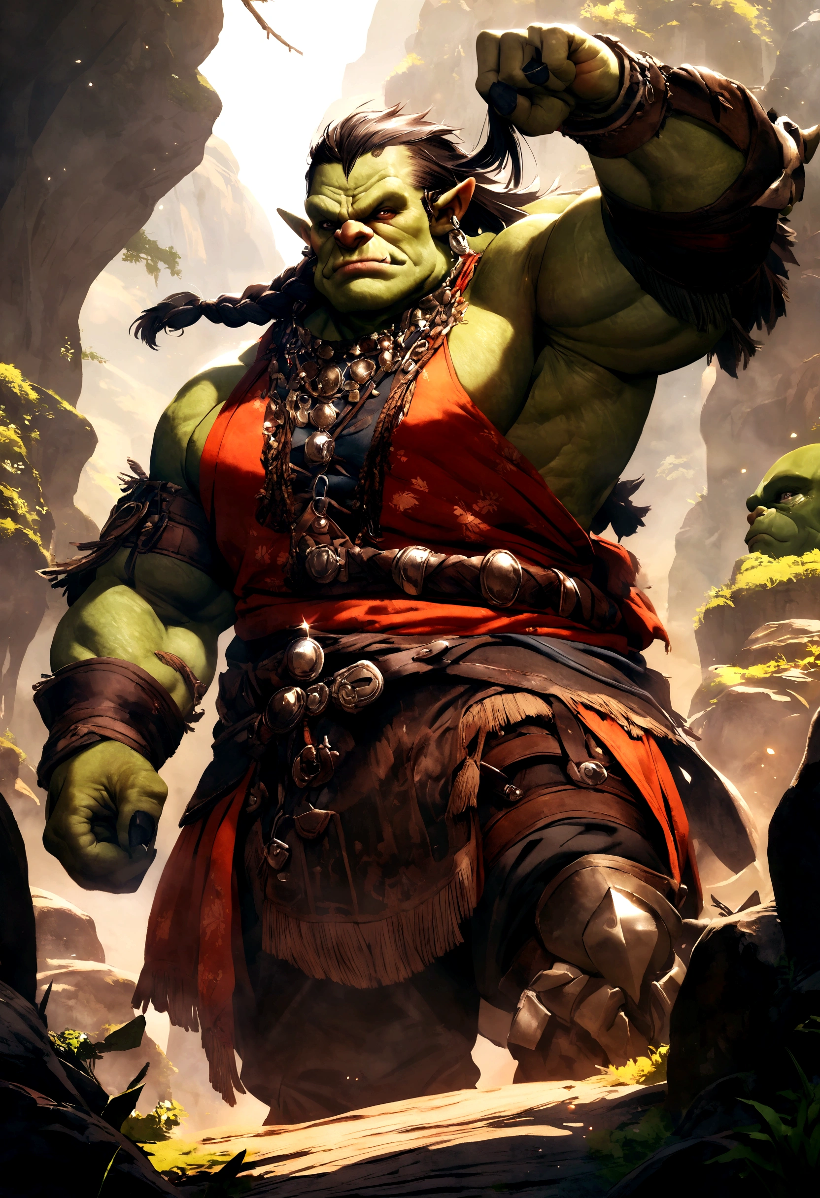 Orc with a braid in his hair