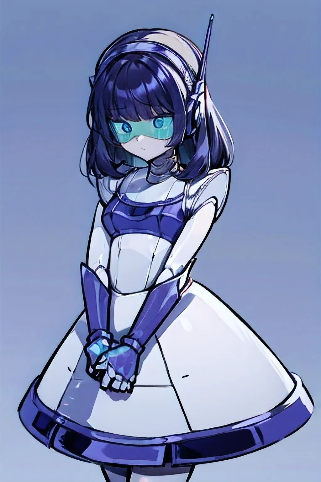 empty eyes,Robotized woman,robot transformation ,big breast,robot joint