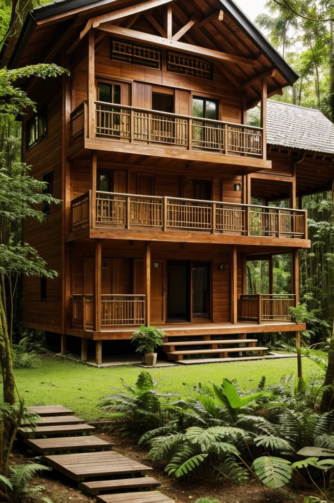 jungle wooden house