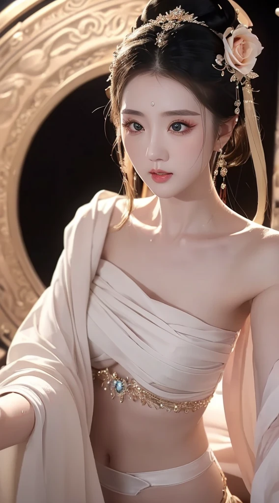 1 20-year-old girl,Riding a motorcycle,Riding a racing motorcycle, The flawless face of the goddess Athena, Beautifully 饰有许多性感的黑色蕾丝细节, Legend of the Female Saint, Beautiful goddess style glitter, Dark Mystery Version, Beautifully and beautiful pino detailing, Beautifully and beautiful lip detail, (Pure and flawless face: 1.9), Round chest, big, Round chest, Beautiful clear face and well-proportioned eyes, (Transparent eyes: 1.8), (bigbig的圆眼睛和浓妆, Sexy wet eye makeup, Very beautiful and exquisite hair and makeup, long and Beautifully blonde hair, Beautifully, Body Image: 1.8), vivid, (Stars in the sky: 1.7), (The sky and the illusory time and space gate: 1.8), Fictional Art, original photo, hanfu photos, Best photos, high resolution, best quality, Best photos, Best goddess quality, 8K female, Super 8 Single Saint Portrait, The most realistic color scheme, masterpiece, Best Beauty Brands, The best hair accessory, Live-action photos of the brand, Dark Studio, Border Light, Two-color lighting, (Rose White Skin: 1.4), (High Skin Detail: 1.1), 8k ultra high definition, SLR camera, Soft lighting, 8K, high quality, Honesty, Volume is smooth and sharp, 10 times more pixels, Sexy goddess, Sexy goddess背景空间: 1.8), (最美的aurora眼: 1.7), beautiful eyes, aurora(aurora)Beautiful single girl: 1.8), (More detail:0.8),