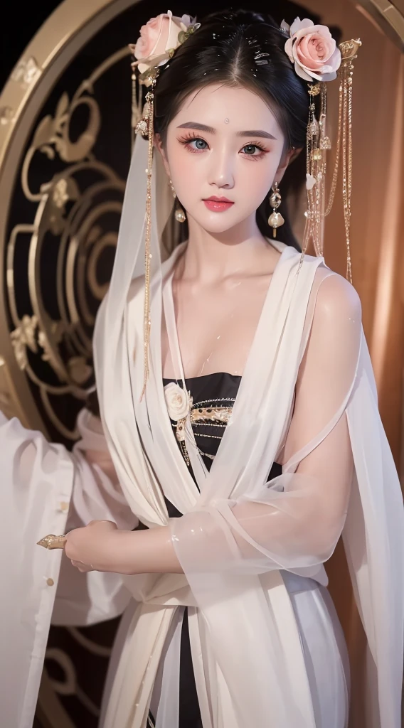 1 20-year-old girl,Riding a motorcycle，Riding a racing motorcycle， The flawless face of the goddess Athena, Beautifully 饰有许多性感的黑色蕾丝细节, Legend of the Female Saint, Beautiful goddess style glitter, Dark Mystery Version,  Beautifully and beautiful pino detailing, Beautifully and beautiful lip detail, (Pure and flawless face: 1.9), Round chest, big, Round chest, Beautiful clear face and well-proportioned eyes, (Transparent eyes: 1.8), (bigbig的圆眼睛和浓妆, Sexy wet eye makeup, Very beautiful and exquisite hair and makeup, long and Beautifully blonde hair, Beautifully, Body Image: 1.8), vivid, (Stars in the sky: 1.7), (The sky and the illusory time and space gate: 1.8), Fictional Art, original photo, hanfu photos, Best photos, high resolution, best quality, Best photos, Best goddess quality, 8K female, Super 8 Single Saint Portrait, The most realistic color scheme, masterpiece, Best Beauty Brands, The best hair accessory, Live-action photos of the brand, Dark Studio, Border Light, Two-color lighting, (Rose White Skin: 1.4), (High Skin Detail: 1.1), 8k ultra high definition, SLR camera, Soft lighting, 8K, high quality, Honesty, Volume is smooth and sharp, 10 times more pixels, Sexy goddess, Sexy goddess背景空间: 1.8), (最美的aurora眼: 1.7), beautiful eyes, aurora（aurora）Beautiful single girl: 1.8), (More detail:0.8),